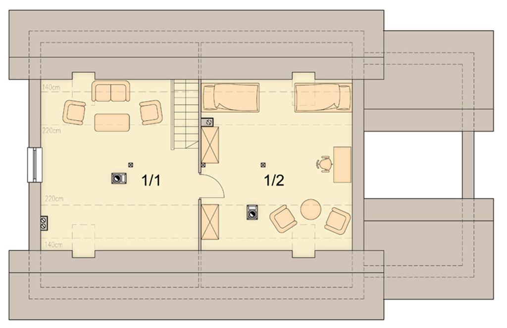 План мансарды