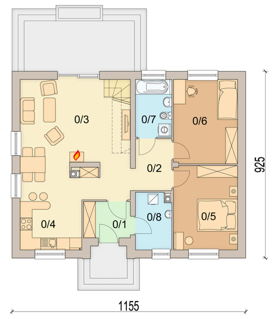 План первого этажа