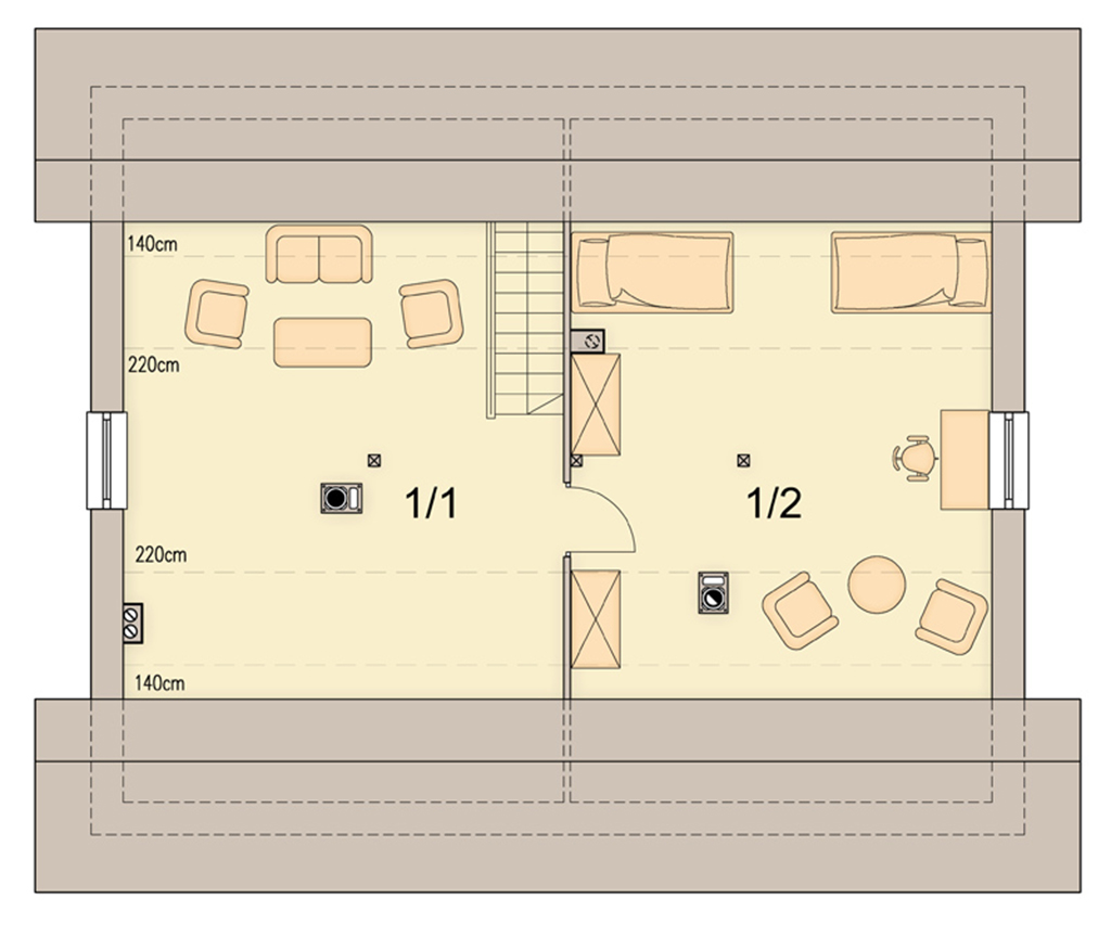 План мансарды