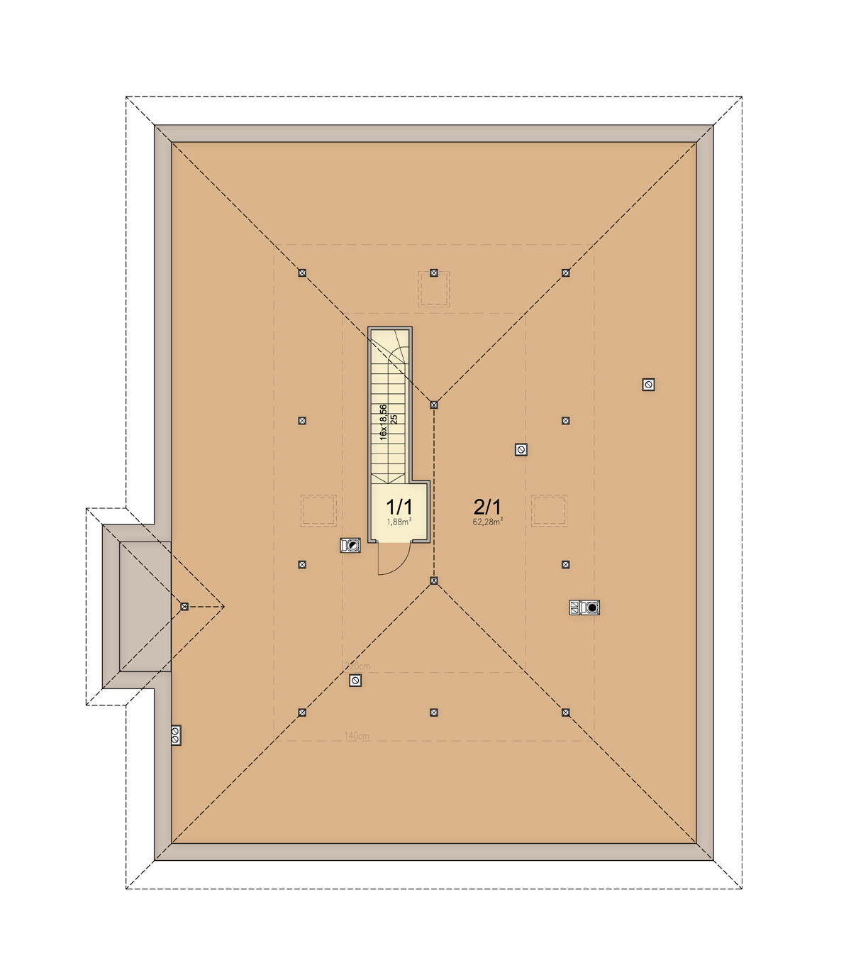 План мансарды