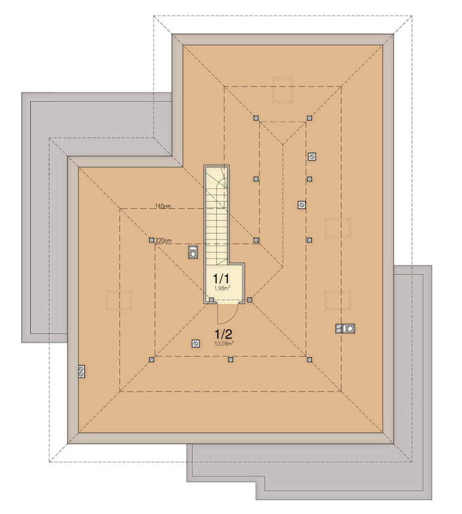 План мансарды