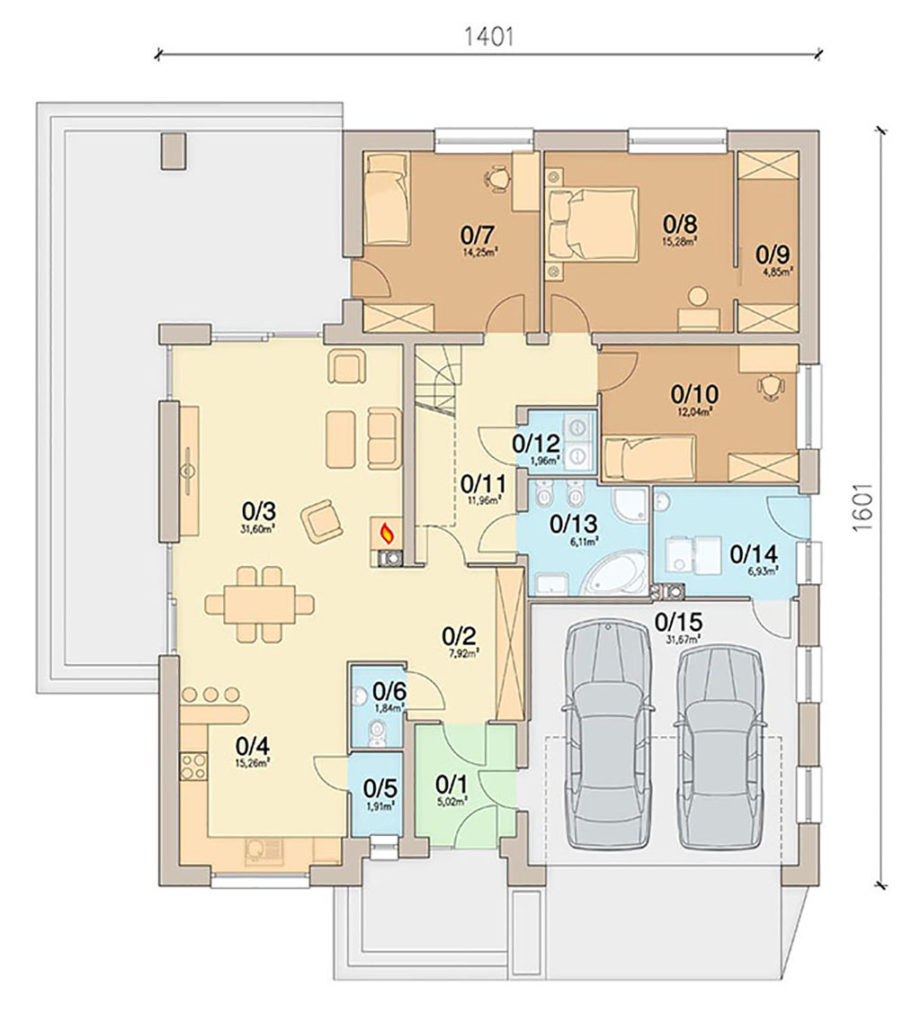 План первого этажа