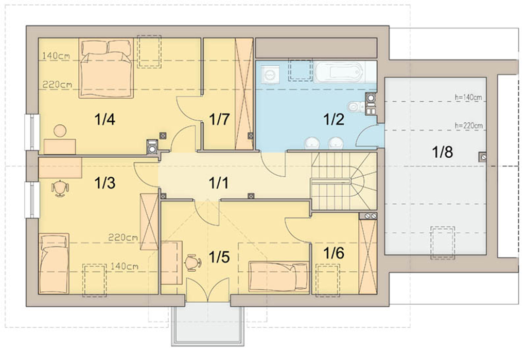 План мансарды