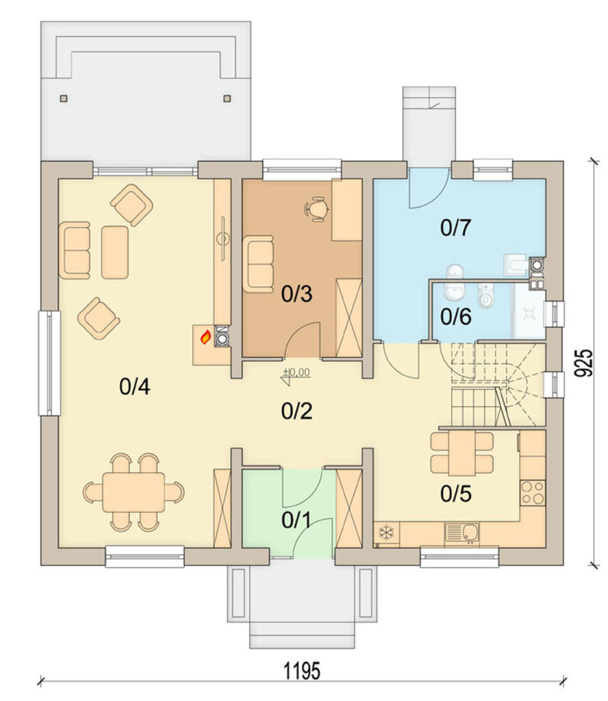 План первого этажа