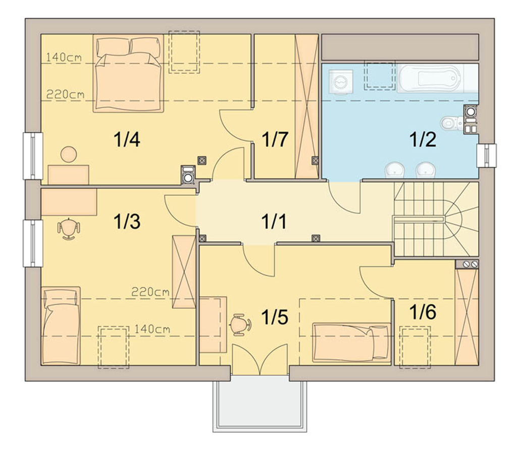 План мансарды