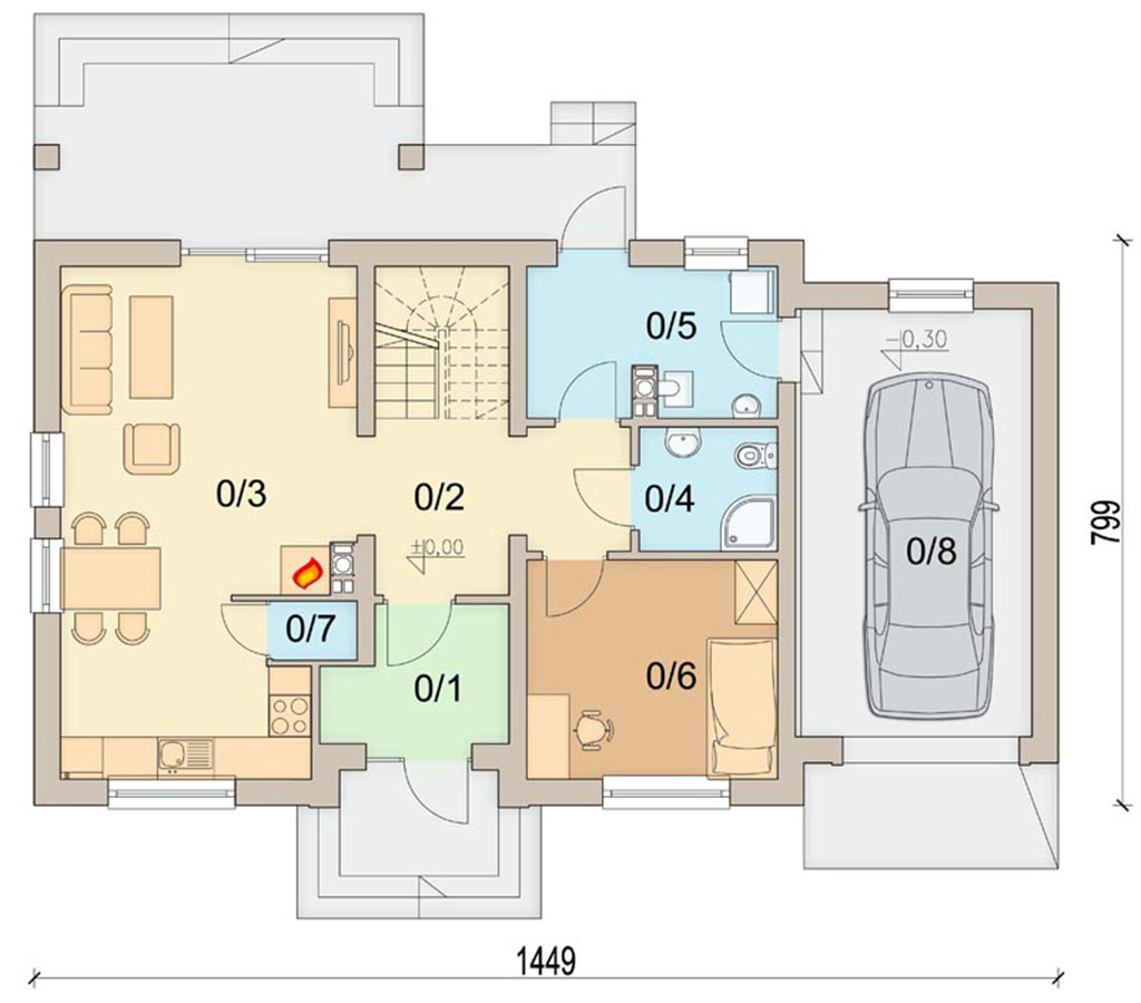 План первого этажа