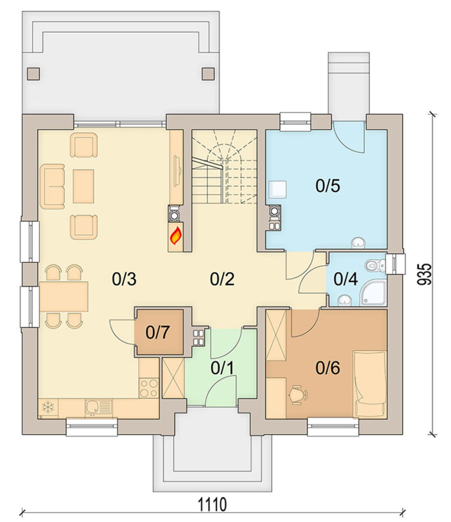 План первого этажа