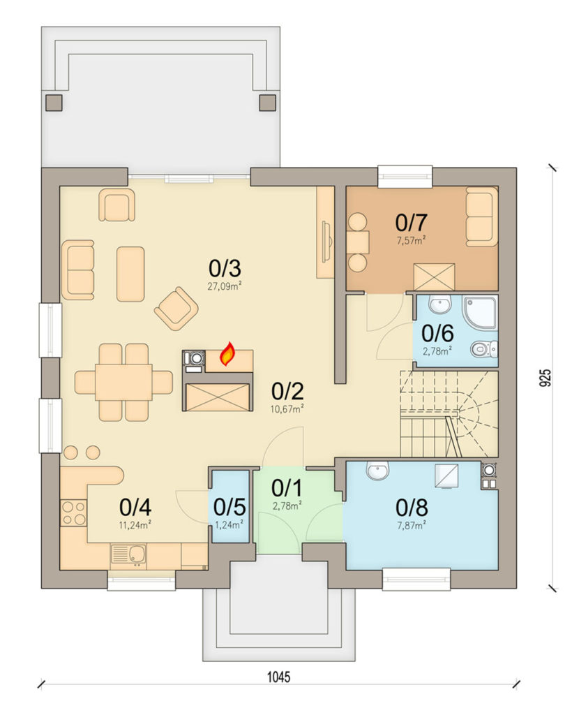 План первого этажа