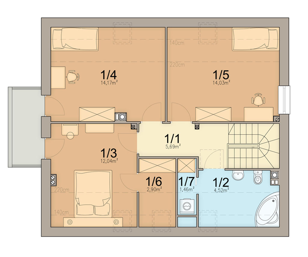 План мансарды