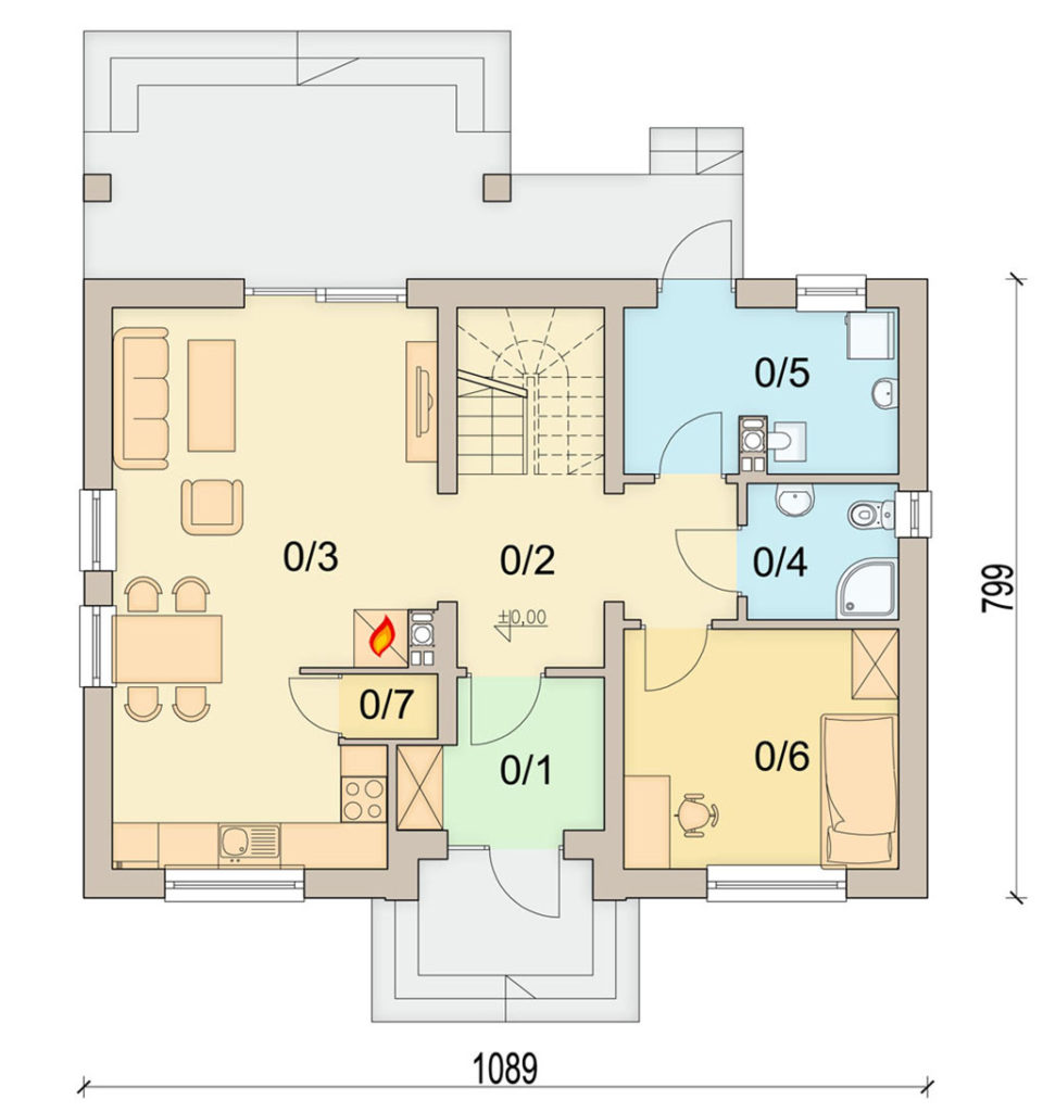 План первого этажа