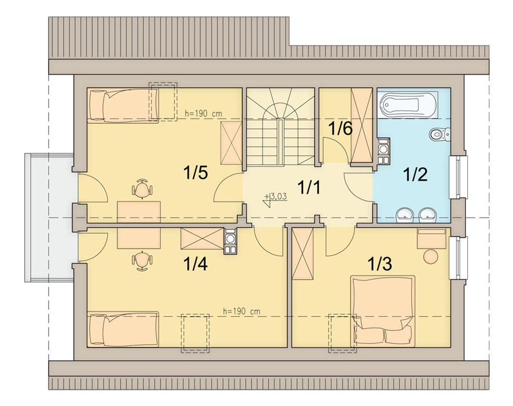 План мансарды