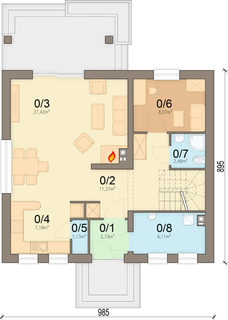 План первого этажа