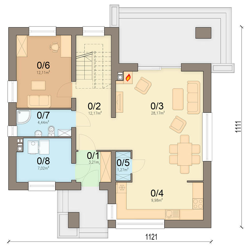 План первого этажа