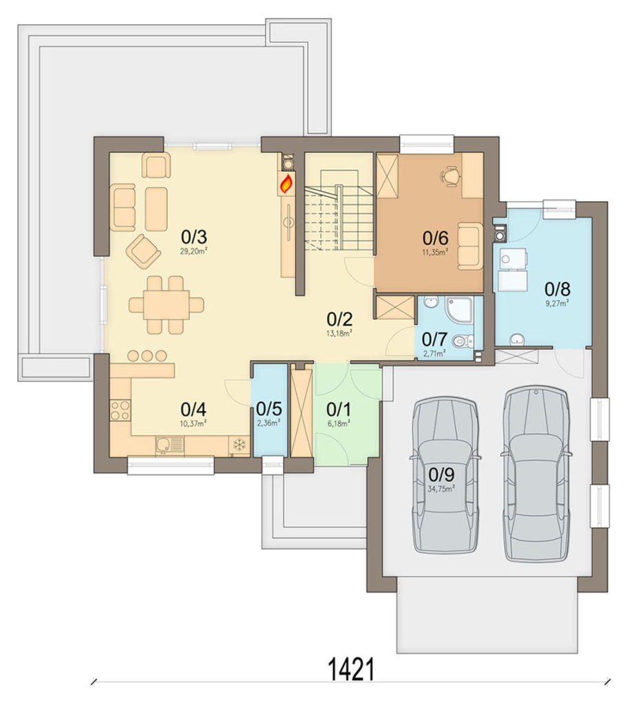 План первого этажа