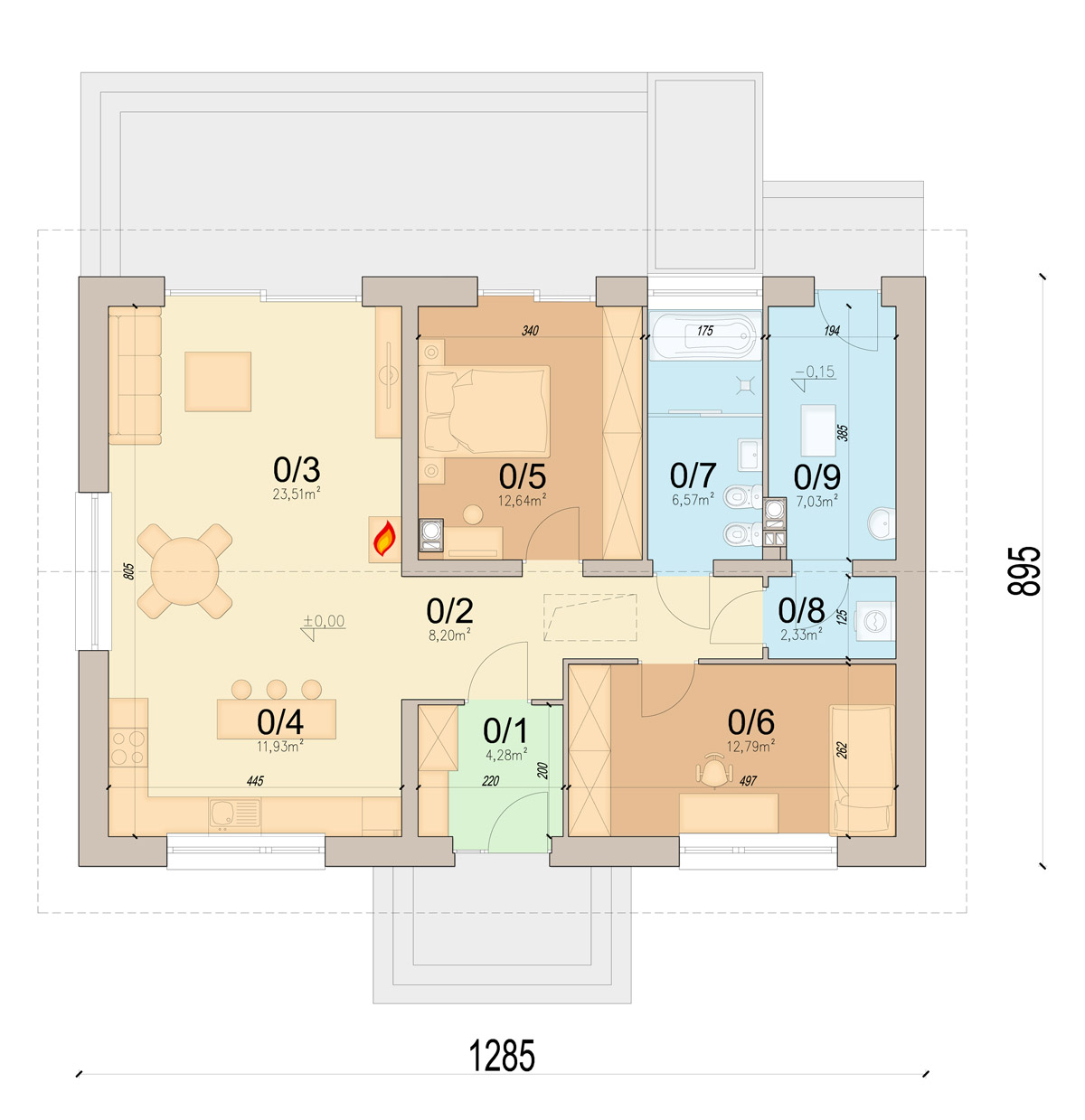 План первого этажа