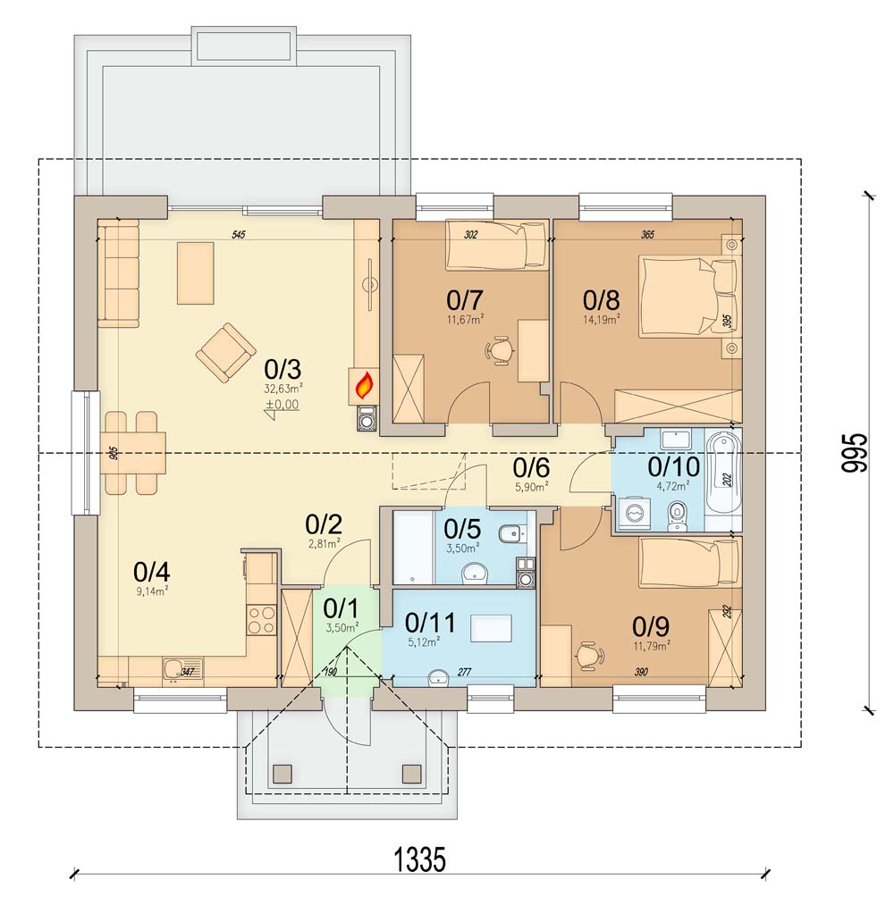 План первого этажа