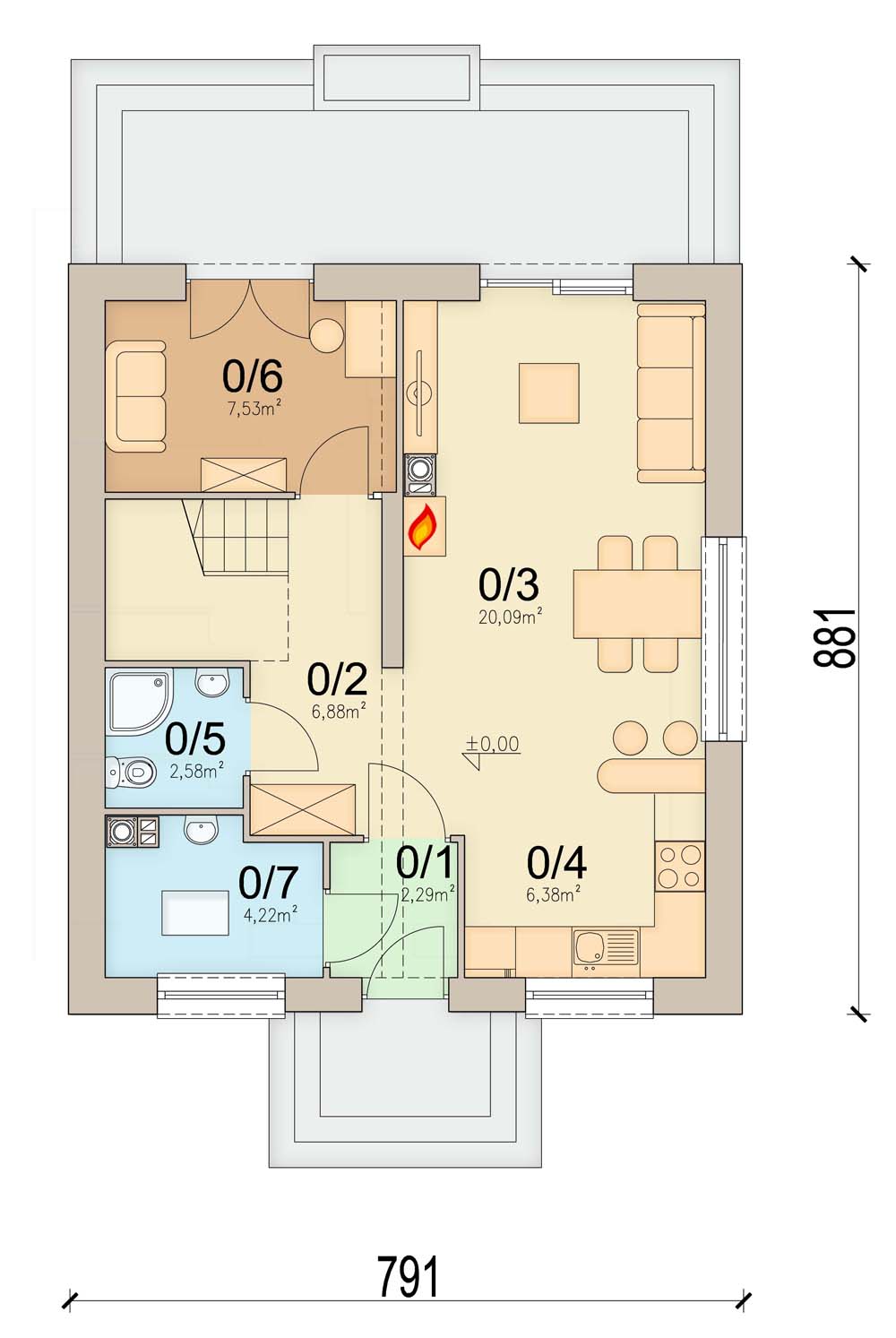 План первого этажа