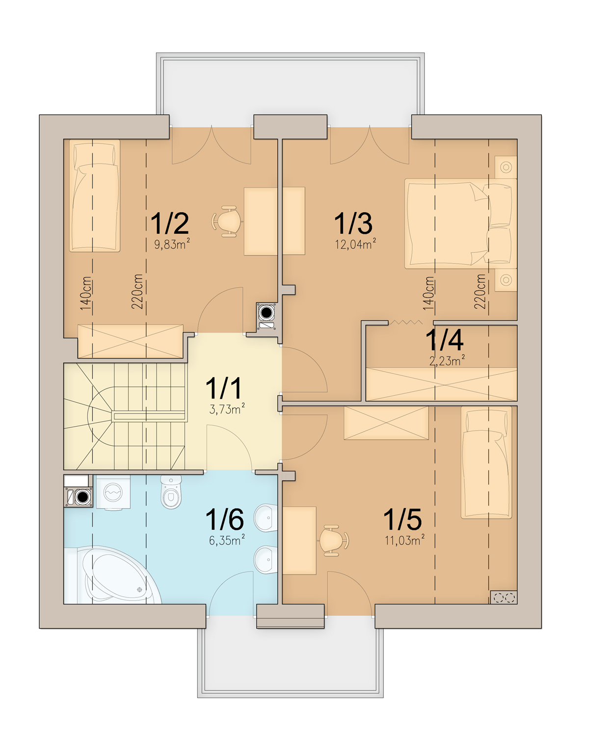 План мансарды