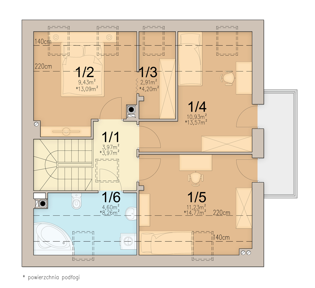 План мансарды