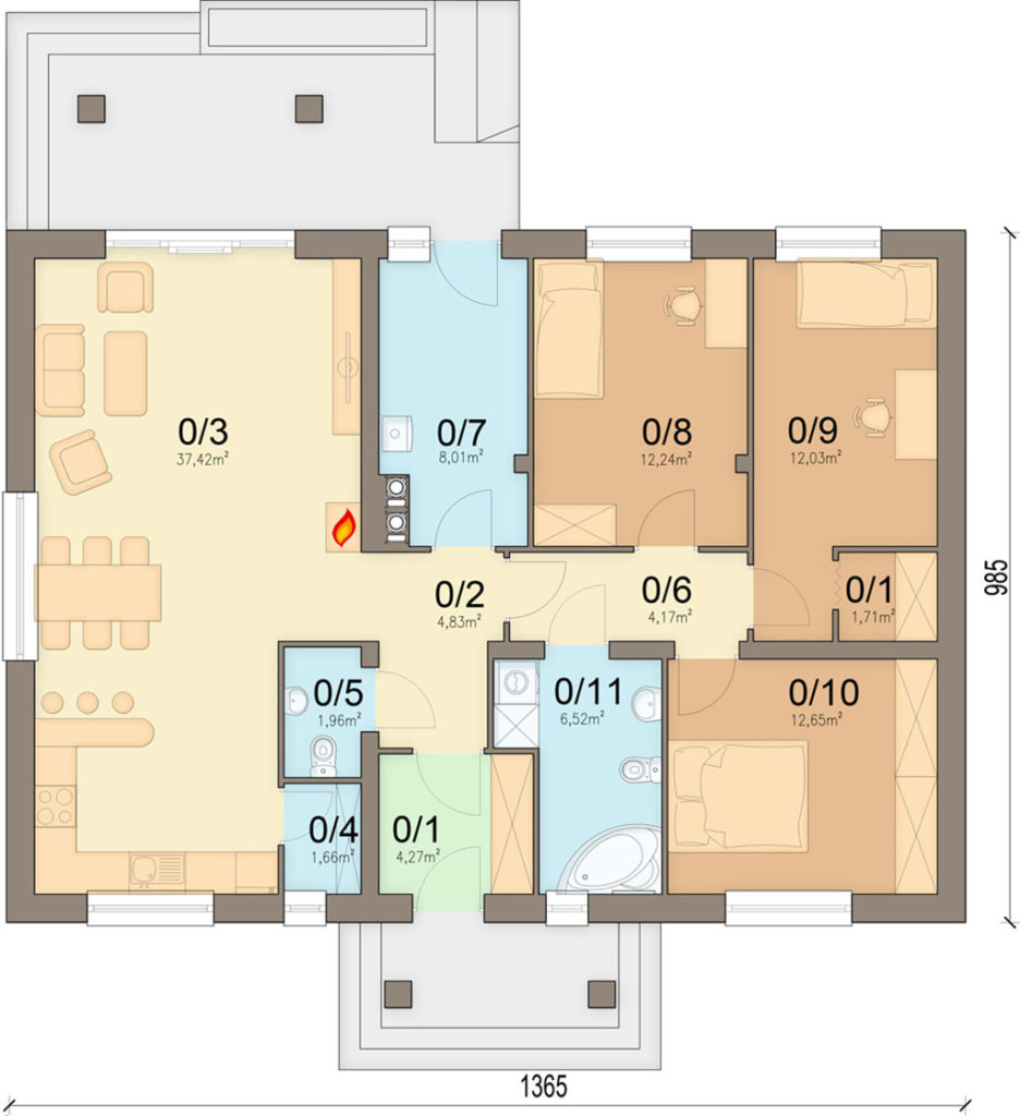 План первого этажа