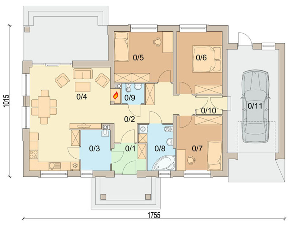 План первого этажа