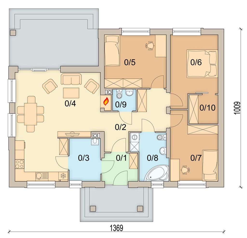 План первого этажа