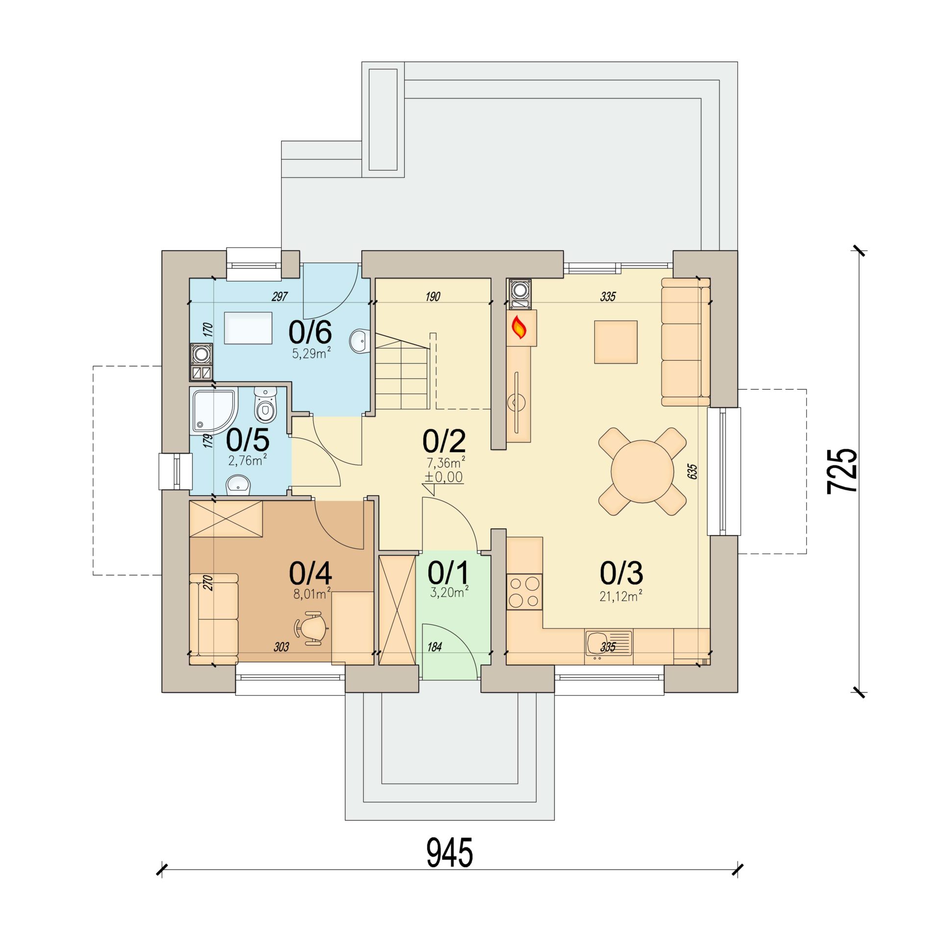 План первого этажа