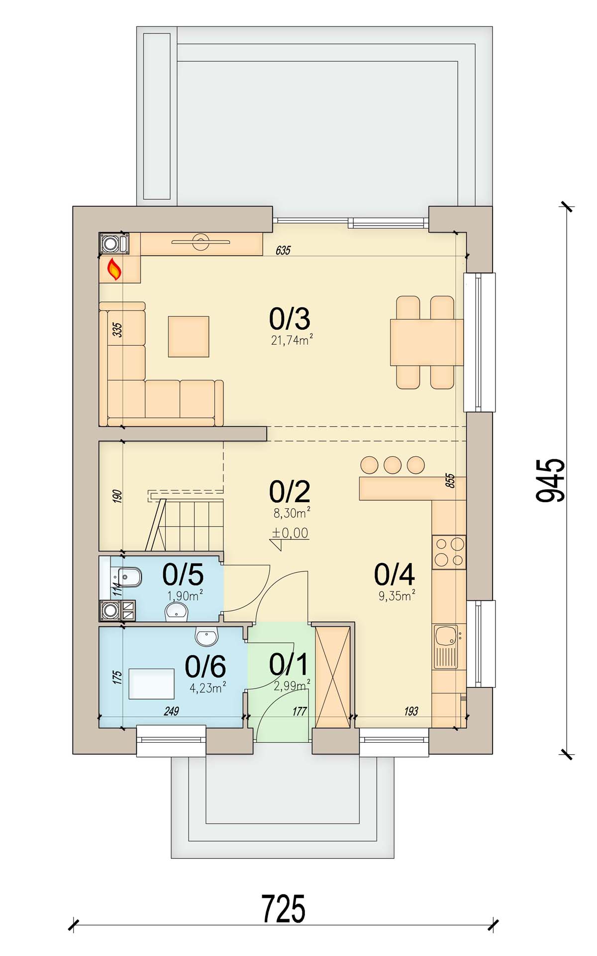 План первого этажа