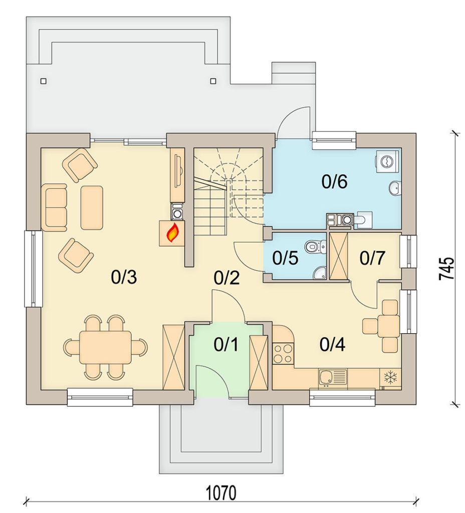 План первого этажа