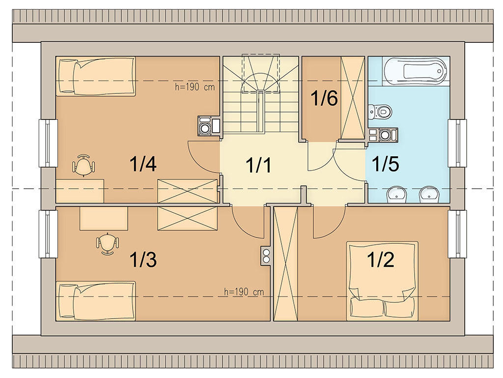 План мансарды