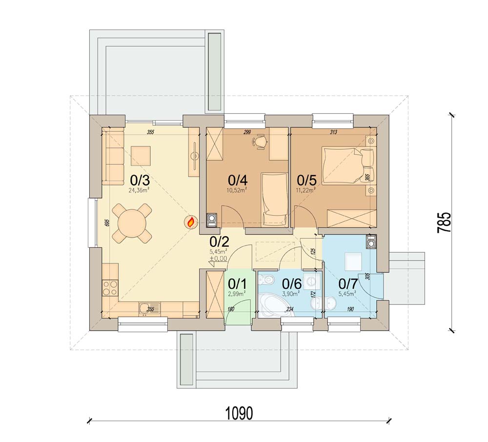 План первого этажа