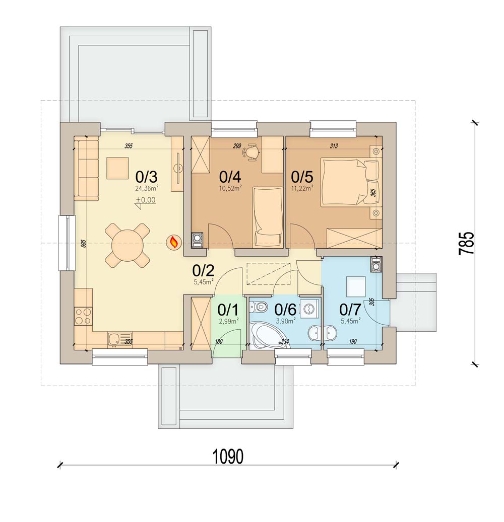 План первого этажа