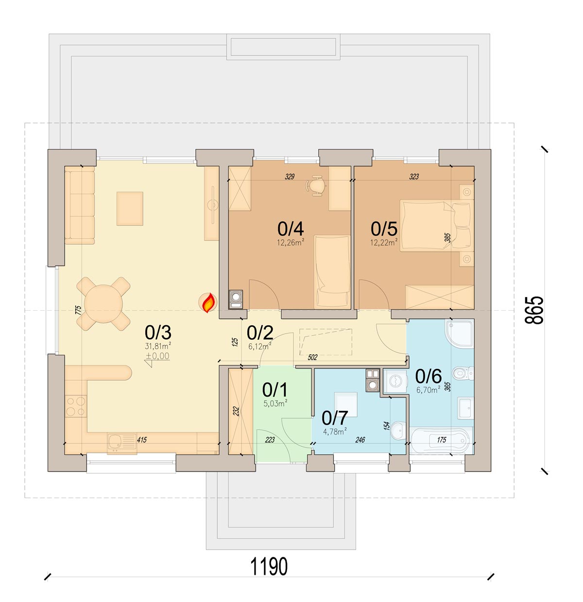 План первого этажа