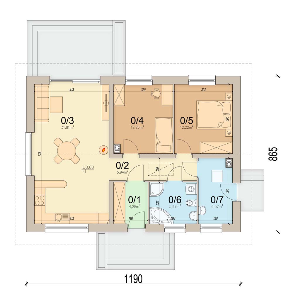 План первого этажа