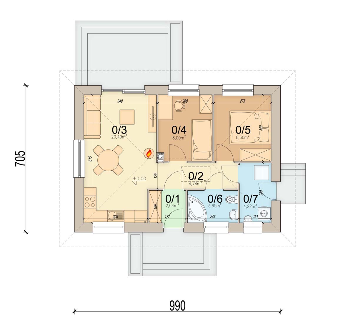 План первого этажа