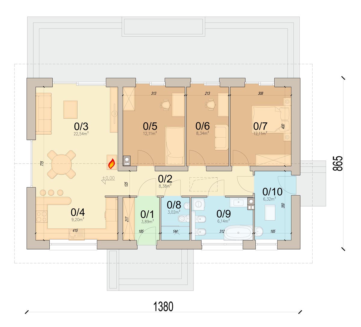 План первого этажа