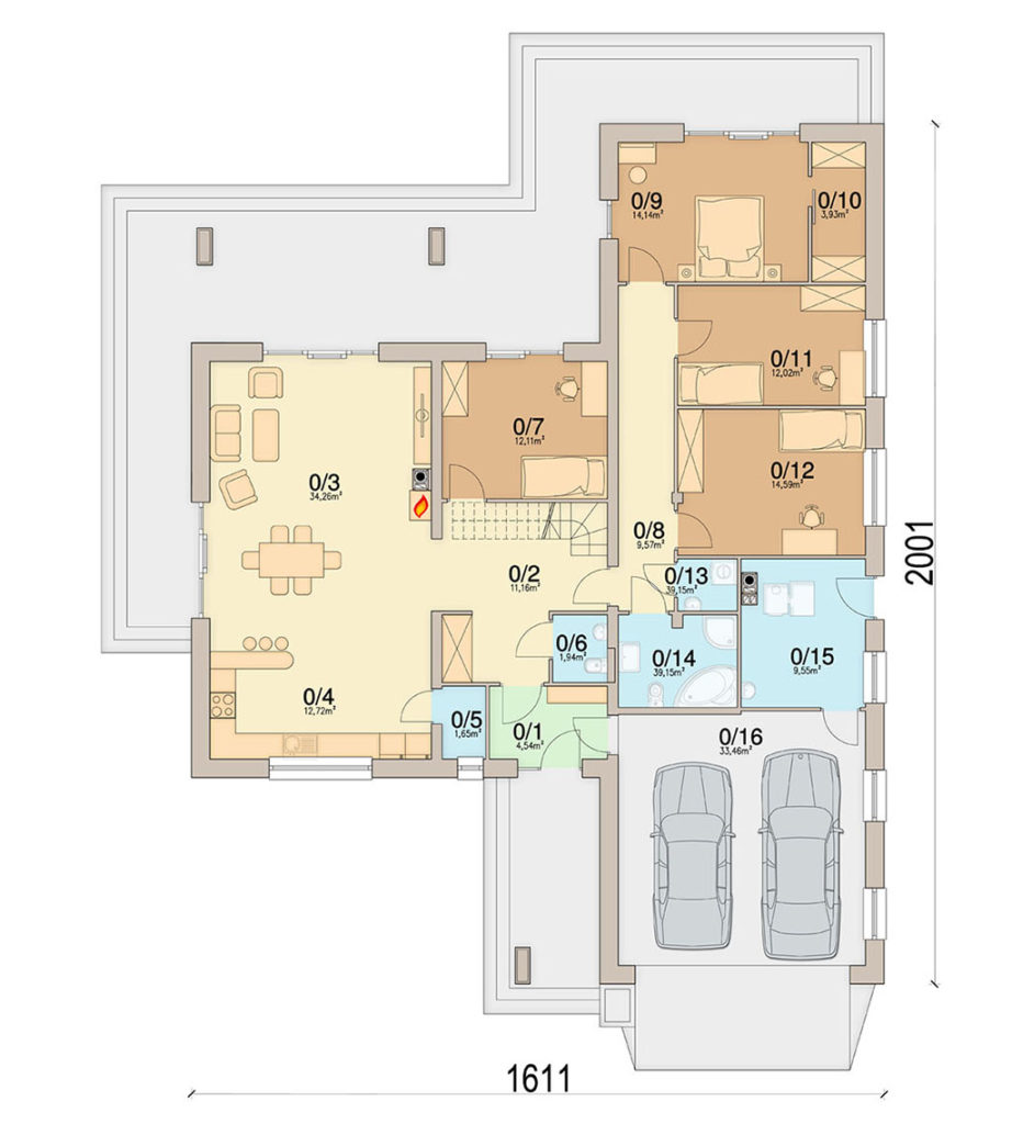 План первого этажа