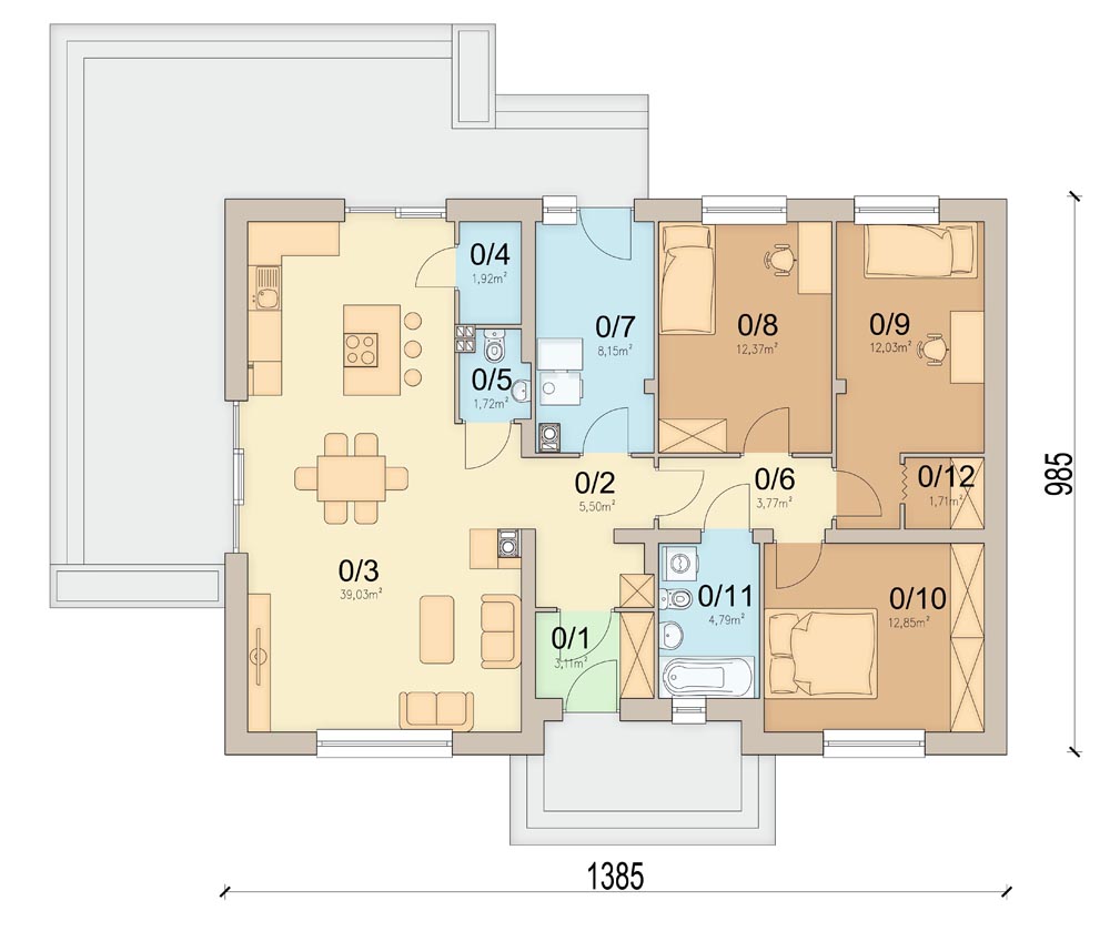 План первого этажа