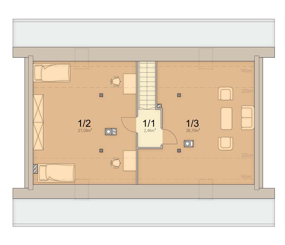 План мансарды