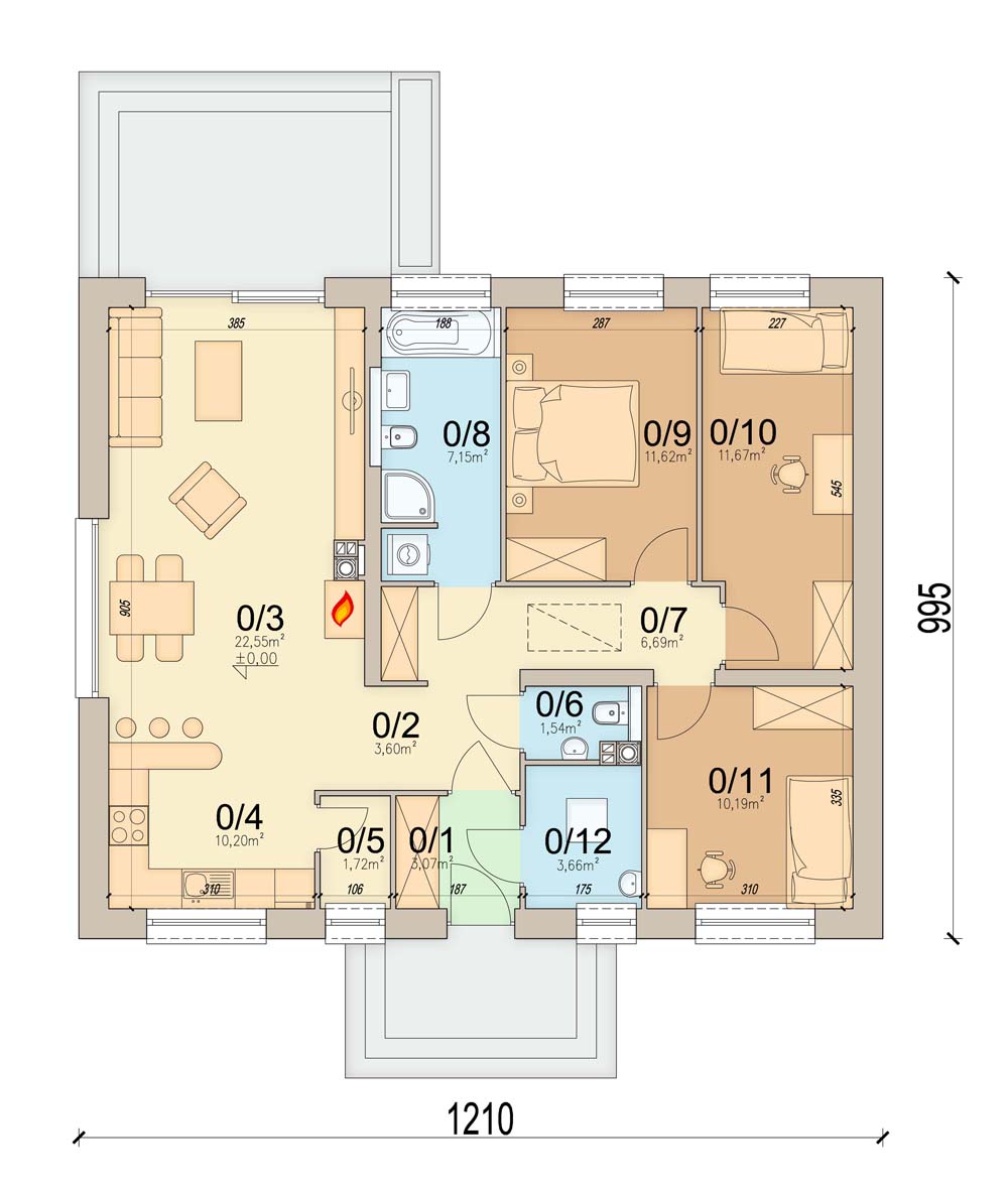 План первого этажа