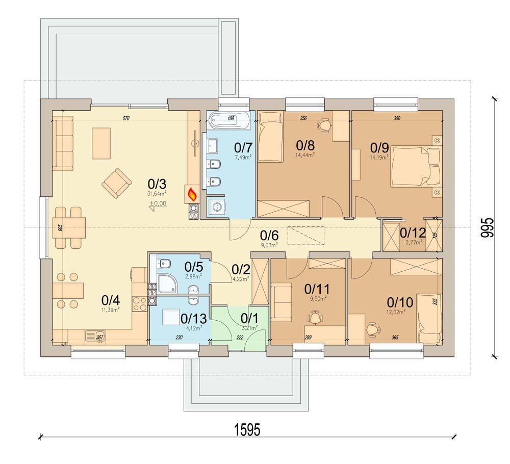 План первого этажа