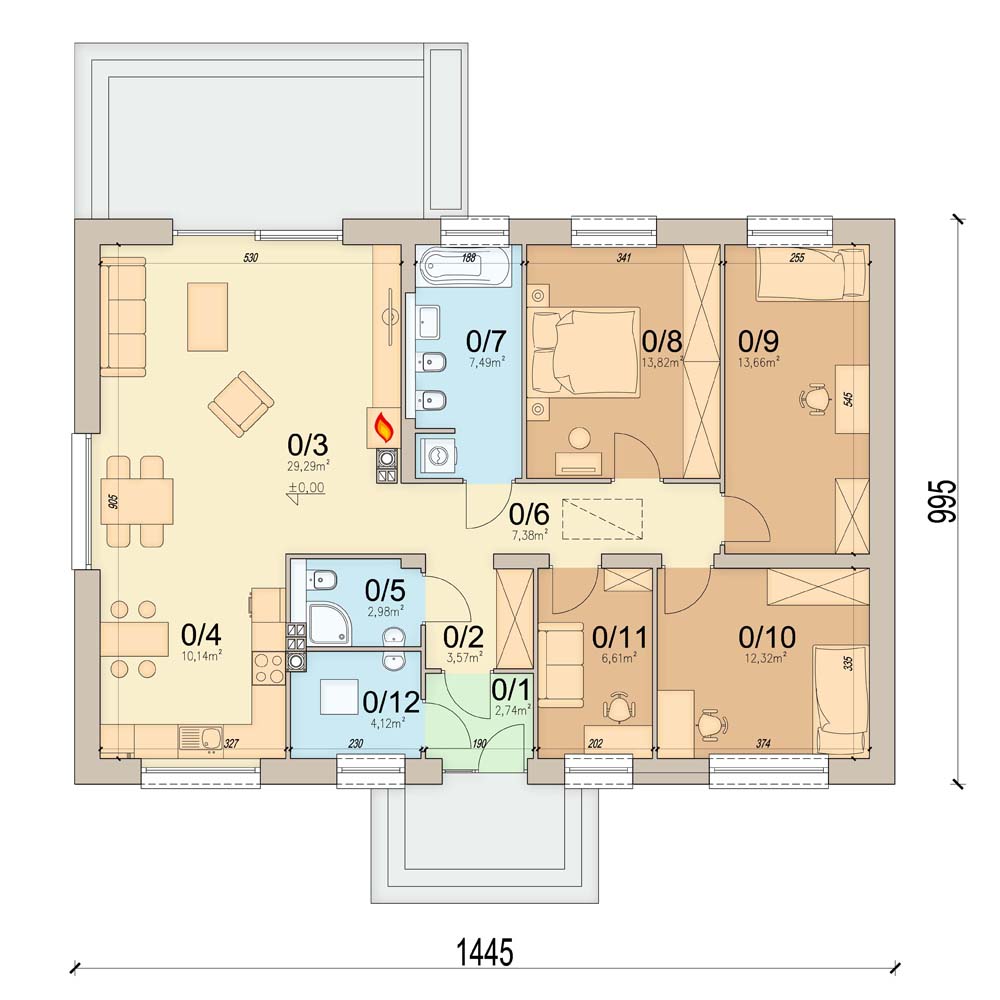 План первого этажа