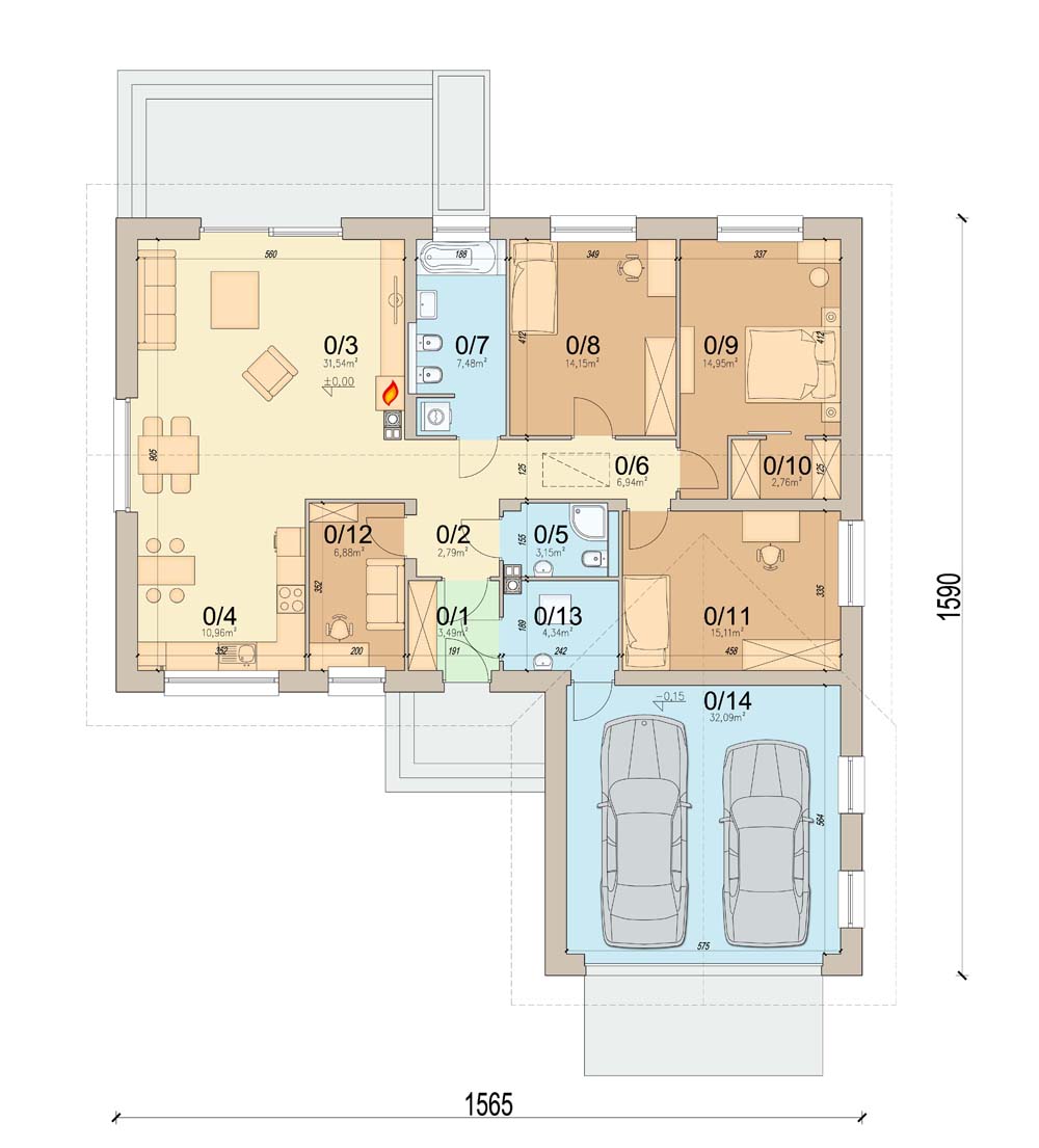 План первого этажа