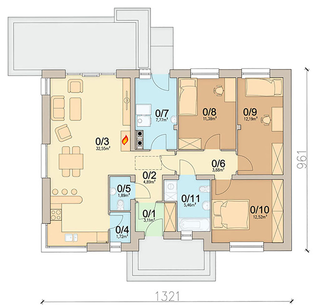 План первого этажа