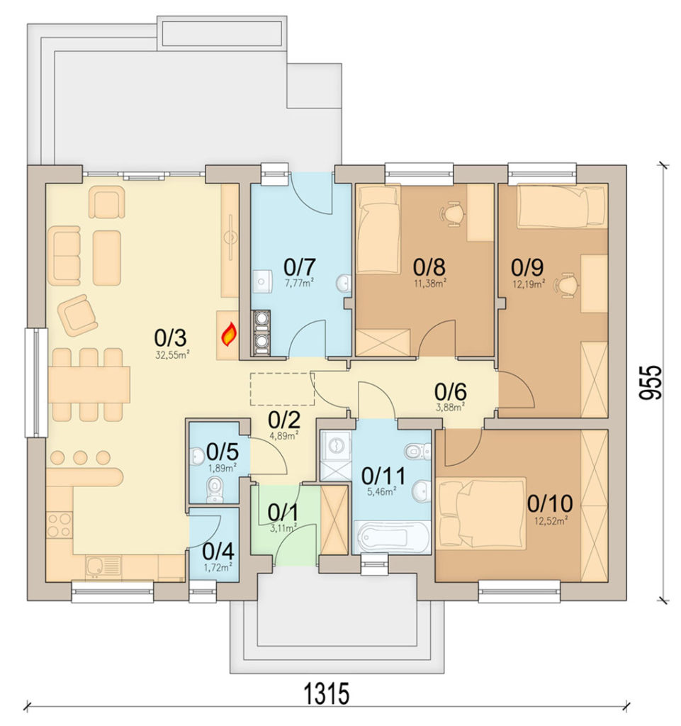 План первого этажа