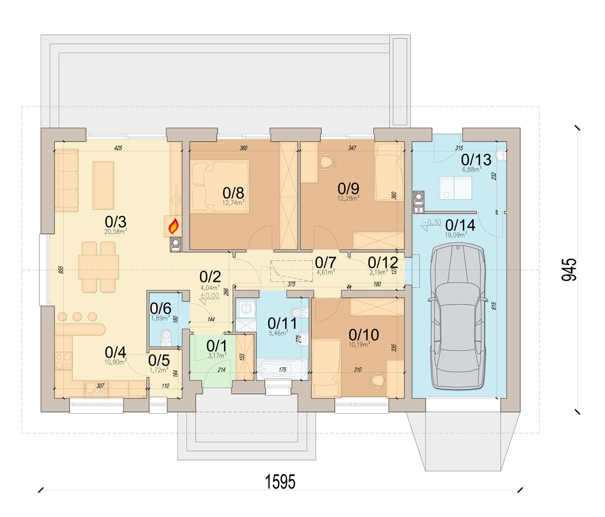 План первого этажа