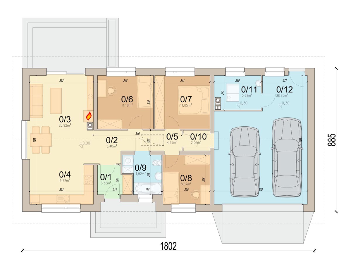 План первого этажа