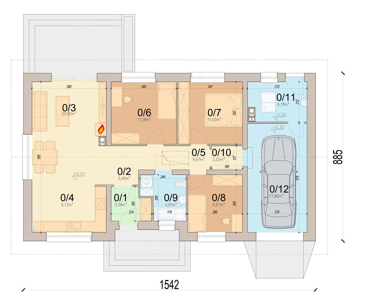 План первого этажа