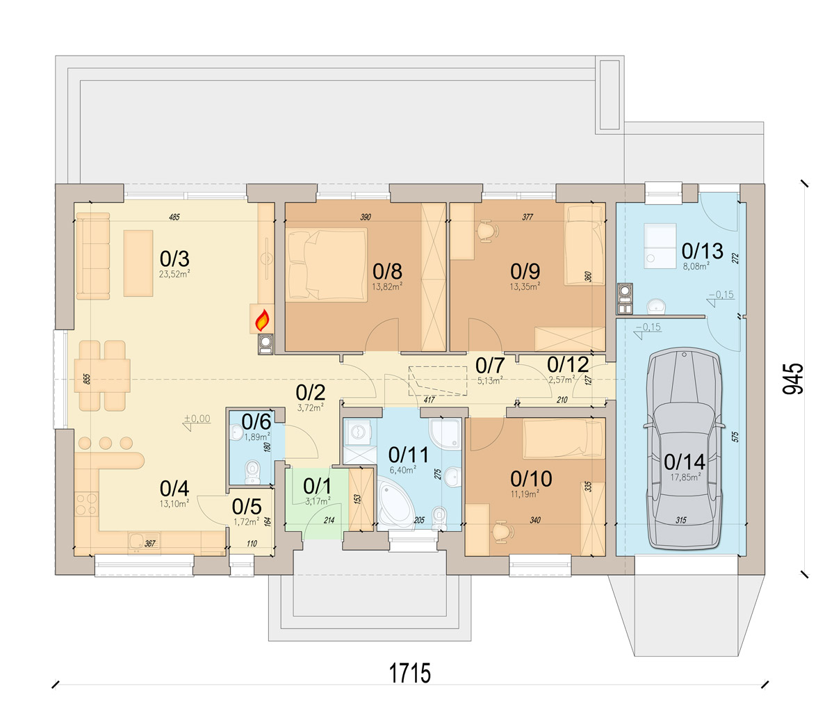 План первого этажа