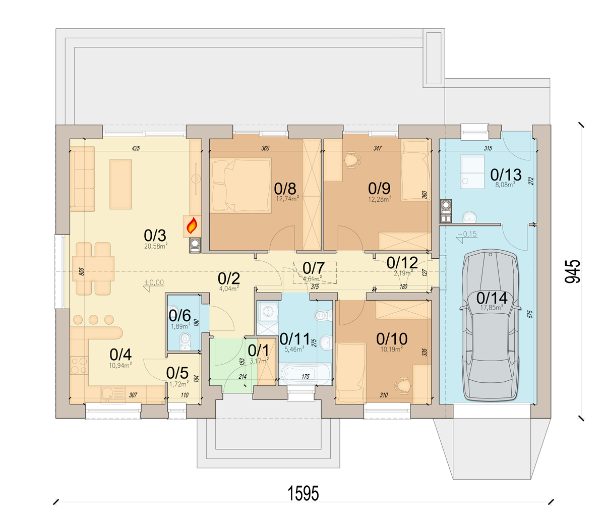 План первого этажа